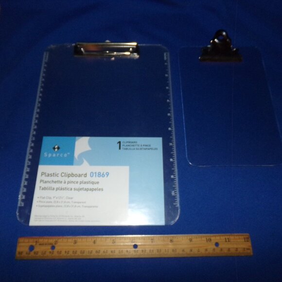 New - Clear Acrylic Plastic Clip Boards w/ Metal Clasps - 2 Sizes - Picture 5 of 5